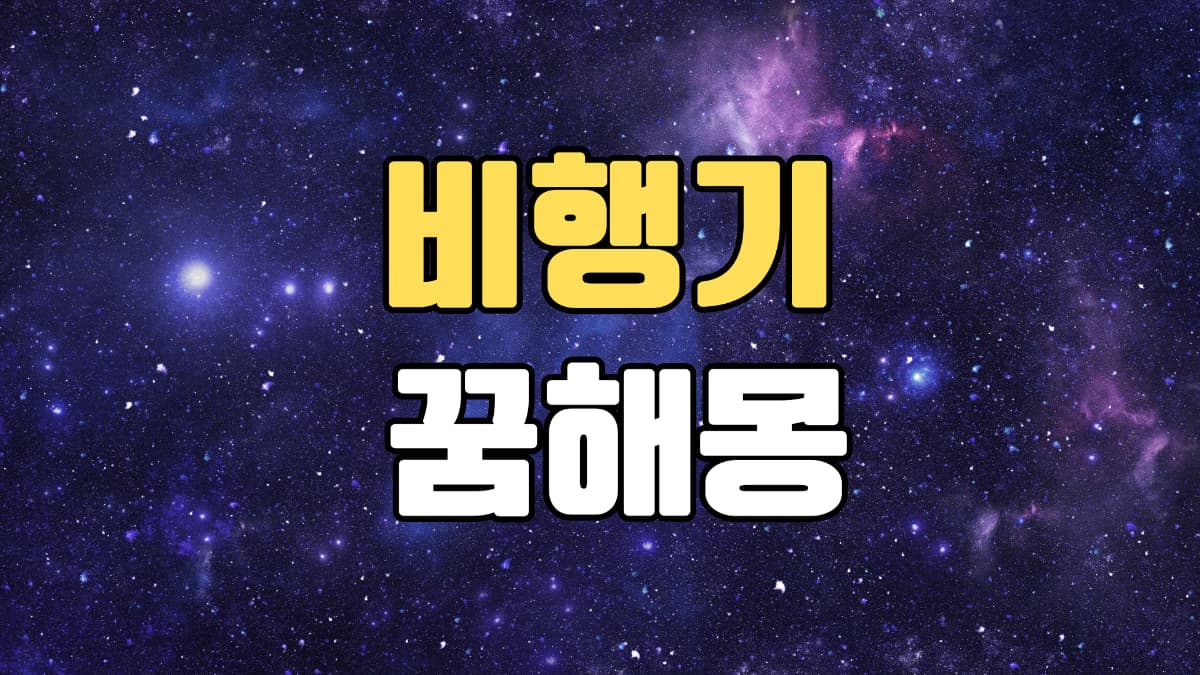 비행기꿈